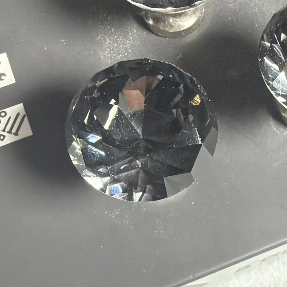 Eight Piece Drawer Knob Set Real Living Brand Smoky Gray Crystal/glass Knobs